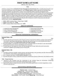 Use the format and structure of this sample project management resume to create your own professional resume. Industrial Project Manager Resume Sample Template