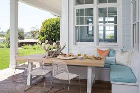 No more chairs to move around. L Shaped Outdoor Bench Design Ideas
