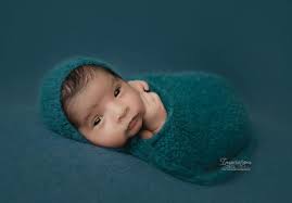 Set Petrol Thymian Chunky Decke Fuzzy wickeln Motorhaube extra lange  Neugeborene Fotografie Baby