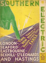 Southern Railway Southern Electric Services London Seaford Eastbourne Bexhill St Leonards And Hastings Timetable Booklet 7 July 1935 St Leonards Southern Railways Vintage Travel Posters
