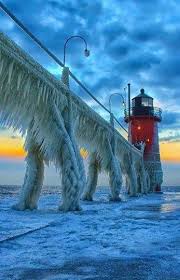Frozen Lake Michigan