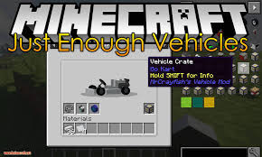 This video shows you exactly how to install mrcrayfish's furniture mod in minecraft 1.8. Just Enough Vehicles Mod 1 16 5 1 15 2 Jei Support For Mrcrayfish S Vehicle 99minecraft