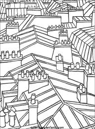 Coloriages Et Jeux Des Toits De Paris Coloriage Paris Toits De Paris Coloriage Ville