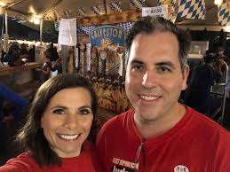 Tonight my husband, Ed, and I volunteered to serve beer at the Galveston  Island Oktoberfest, a fundraiser for the First Lutheran Church. At one  point we greeted a customer with a smile