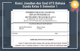 Contoh Soal Uts Bahasa Sunda Kelas 1 Key