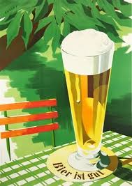 1952 Swiss Bier Ist Gut Poster Beer Poster Vintage Beer Beer Cartoon