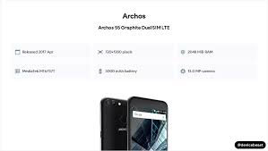 Archos 55 Graphite Dual SIM LTE Image ...