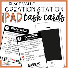 creation station ipad task cards place value