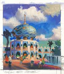 Color Rough Preliminary For Arabian Coast Tokyo Disney Sea Concept Art Artist Phillip Freer Disney Concept Art Concept Art Tokyo Disney Sea