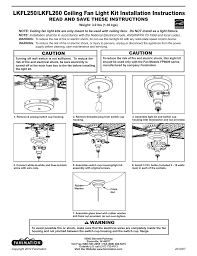 Many of the tools and skills needed for the installation of ceiling fans are the same used to install the light kit. Fanimation Lkfl250 And Lkfl260 Light Kit User Manual Manualzz