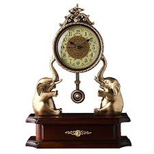 Pendulum Desk Clocks Decorative Table Clock Large Table Clock Living Room Atmospheric Indoor Bronze Clock Bronze In 2020 Elephant Clock Bronze Clock Large Table Clock