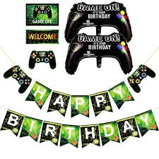 With all kinds of featured party themes to choose from, your child will be in birthday heaven with all his friends this year! Cosweet Video Game Party Banner Supplies Set Gaming Party Decoration Baby Boys Birthday Party Banners And Balloons For Game Theme Party The Frumcare Store