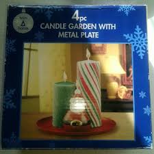Holiday Vintage Beautiful 4 Pc Christmas Candle Tray Set Poshmark