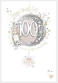 Featuring a big 100 front and center in a cloud and presents this is an event that must be celebrated. 100th Birthday Card Hundred Beautiful Paper Cut Out Birthday Card Highworth Emporium