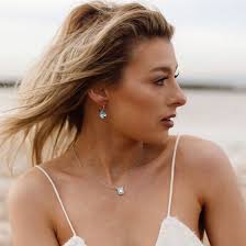 Bella Earrings with 6 Carat Aquamarine Crystals Earrings Swarovski Crystal Earrings Australia Sale MYJS Silver Plated Drop Blue Earrings by MYJS