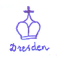 Muller volkstedt dresden figurine porcelain lace dancing lady large. Dresden Porcelain Pottery Mark Query