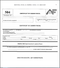 In vederea eliberarii cazierului fiscal contribuabilii vor trebui sa prezinte urmatoarele documente: Legea Cazierului Fiscal Se ModificÄ Cuget Liber