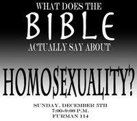 If they could all get along and maybe become one religion. What Does The Bible Say About Homesexuality Office Of Religious Life Vanderbilt University