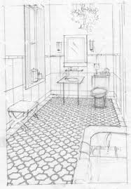 Rough Bathroom Sketch Interior Design Sketches Interior Design Drawings Drawing Interior