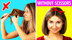 7 short hair cuts you could try right now! 46 Genius Hair Hacks Without Scissors Youtube