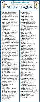 Slangs In English 91 Slang Words With Meaning In 2020 English Writing Skills Learn English Words English Words