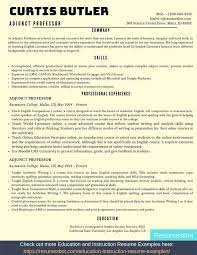 Most professor cv examples you'll come across in arts and humanities don't list the dollar amount. Adjunct Professor Resume Samples Templates Pdf Doc 2021 Adjunct Professor Resumes Bot Resume Examples Professional Resume Examples Resume Template Examples