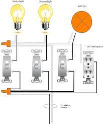 We offer advice on wiring downlights and other lights at dusk lighting. Common Bathroom Wiring This Diagram Helped Me A Lot On My Bathroom Addition Even Though The Article Is About Upgradin Bathroom Fan Bath Fan Bathroom Lighting