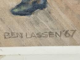 Sold at Auction: Ben Lassen, Judaica Painting Oil