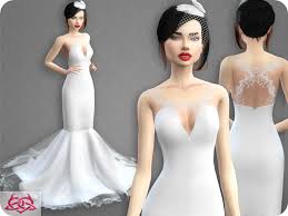 Lana Cc Finds Wedding Dress 8 Recolor 5 Ts4 Female Clothing Sims 4 Wedding Dress Sims 4 Sims