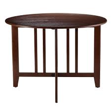 Amazon Com Winsome Wood Alamo Double Drop Leaf Round Table Mission 42 Inch Tables Drop Leaf Table Dining Table In Kitchen Drop Leaf Dining Table