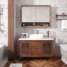 It includes one cabinet for concealed storage of crisp towels, cleaning supplies, and more. 2020 New Bathroom Furnitures Solid Wood Vanity Solid Timber Bathroom Cabinets Sv238 Aliexpress