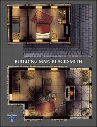 Blacksmith Forgeron Tabletop Rpg Maps Building Map Dungeon Maps