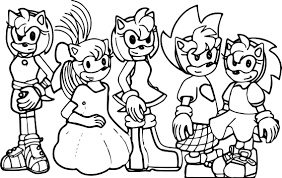 Awesome Amy Rose And Sonic Family Coloring Page Family Coloring Pages Family Coloring Coloring Pages