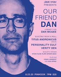 As many of you have heard, our friend Dan McGee from Spider Bags suffered  an aneurysm in April and has undergone multiple brain surgeries since. On  August 23rd, proceeds from this event