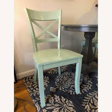 crate and barrel teal kitchen chairs