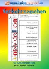 Es erscheint eine auswahl von arbeitsblättern, welche durch anklicken geöffnet werden können. Verkehrszeichen In Der Grundschule Sachthemen Hus Klasse 3 Grundschulmaterial De