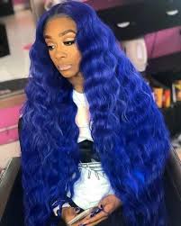 Black And Blue Lace Front Wig Beautiful Long Wavy Wigs For Black Women Lace Front Wigs Human Hair Wigs Hairstyles Hair Styles Wig Hairstyles Weave Hairstyles