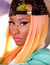 Nicki Minaj Straight Orange Peek A Boo Highlights Uneven Color Wig Hairstyle Steal Her Style Nicki minaj black hair with full bangs long straight synthetic hair 20 inches.