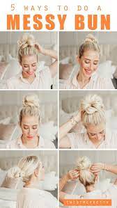 5 Ways To Do A Messy Bun Twist Me Pretty Thick Hair Styles Medium Hair Styles Hair Accessories Updo