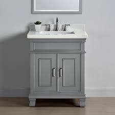 Amazon Com Mission Hills 28 Single Sink Middleton Vanity In Gray With Quartz Countertop Kitchen Dining Bathroom Vanity Single Bathroom Vanity Vanity