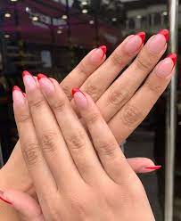 Nails Inspiration French Tip Acrylic Nails Rounded Acrylic Nails Oval Acrylic Nails