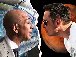 The amazon founder journeyed into space along with three companions on the new shepard flight as the first group of passengers to take a ride in the vessel. Elon Musk And Jeff Bezos Are In An Epic Years Long Feud Over Space Travel Here S A Timeline Of The Billionaires Most Notable Battles Space Travel Bezos Billionaire