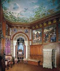 The Dressing Room Is Decorated In The Style Of A Garden Hall With An Illusionistic Ceiling Painting Of A Garden Castles Interior Neuschwanstein Castle Castle