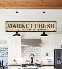 Fixer Upper Style Kitchen Sign Market Fresh Farmhouse Wall Decor Rustic Kitchen Farmhouse Kitchen Decor Kitchen Decor