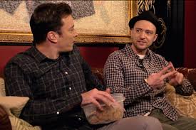 Jimmy fallon talked about how he and pal justin timberlake first made friends with each other by talking about the nerves before the 2002 vmas, where jimmy hosted and justin performed solo for the first time. Watch This Justin Timberlake And Jimmy Fallon Show Us What Hashtag Abuse Really Sounds Like The Verge