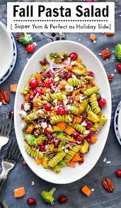 Colourful ranch pasta salad is packed with flavour, made with pancetta, corn and herby mayo dressing but still comes in at just 280 calories per serving. Easy Fall Pasta Salad Christmas Pasta Salad Recipe