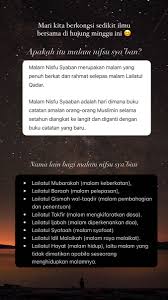 Amalan yang dikerjakan dalam malam nisfu sya'ban dan bulan sya'ban. Nisfu Syaban Dalam Islam Adalah