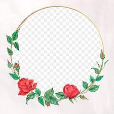 Rose Round Gold Frame Png Transparent Background Free Image By Rawpixel Com Boom Flower Illustration Flower Frame Gold Frame