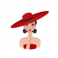 Retro Girl In A Red Hat And Dress Retro Girls Retro Hats Red Hats