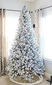 King Of Christmas 8 Foot Prince Flock Artificial Christmas Tree With 500 Warm White Led Lights Artificial Christmas Tree Christmas Tree Christmas